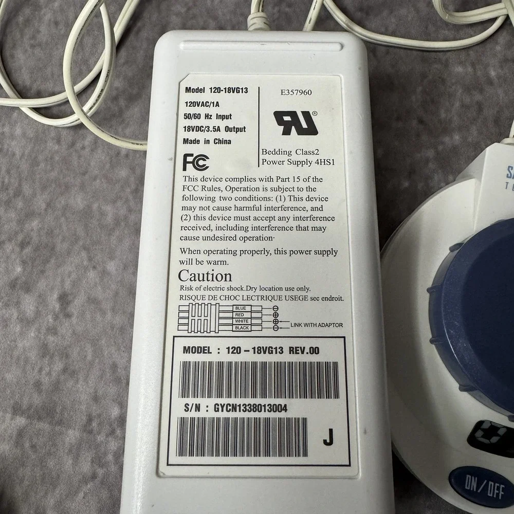 Safe & Warm Technology Electric Heated Blanket Controller 120-18VG13 C-G13